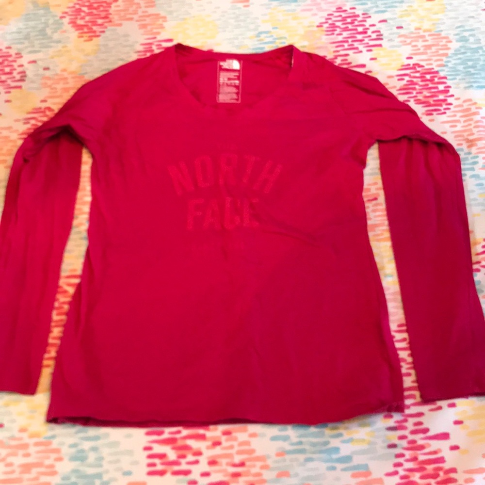 Dark pink North Face long sleeve shirt